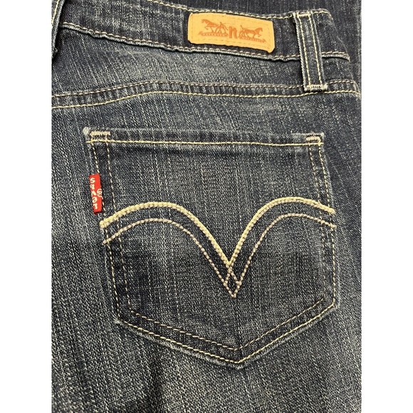 Levis 518 Womens Size 1 Superlow Jeans Blue Denim Bootcut Upside Down Red Tab - Picture 6 of 6